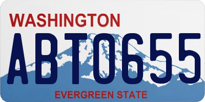 WA license plate ABT0655