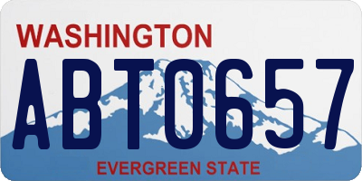 WA license plate ABT0657