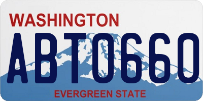 WA license plate ABT0660