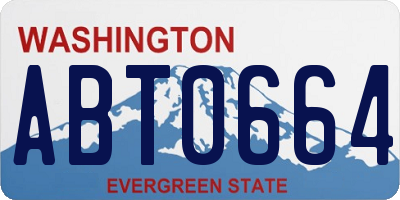 WA license plate ABT0664