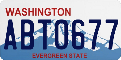 WA license plate ABT0677
