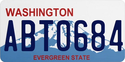 WA license plate ABT0684
