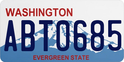 WA license plate ABT0685