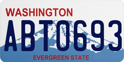 WA license plate ABT0693