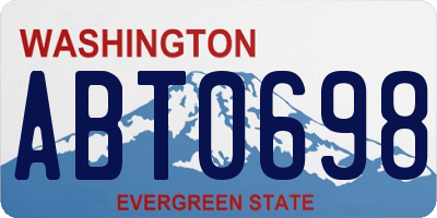 WA license plate ABT0698