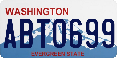 WA license plate ABT0699