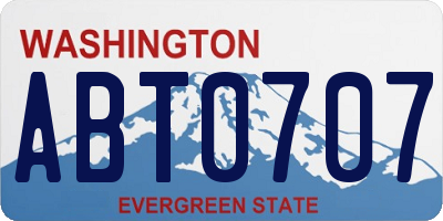 WA license plate ABT0707
