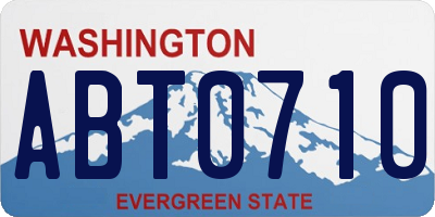 WA license plate ABT0710