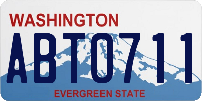 WA license plate ABT0711