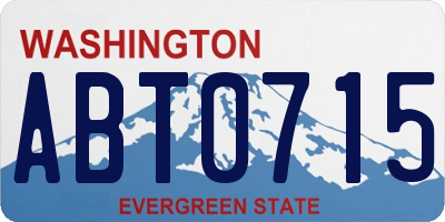 WA license plate ABT0715