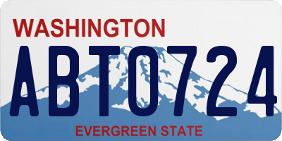 WA license plate ABT0724