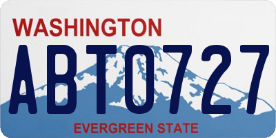 WA license plate ABT0727