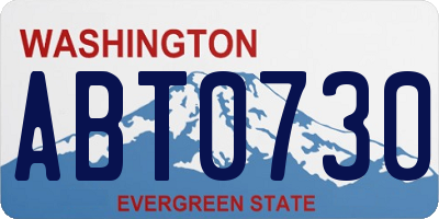 WA license plate ABT0730