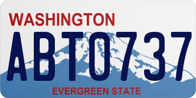 WA license plate ABT0737