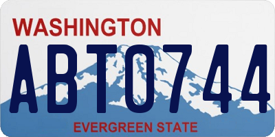 WA license plate ABT0744