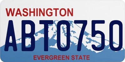 WA license plate ABT0750
