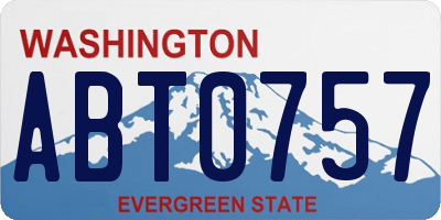WA license plate ABT0757