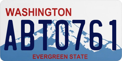 WA license plate ABT0761