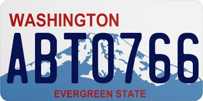 WA license plate ABT0766