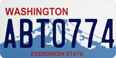 WA license plate ABT0774