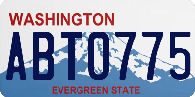 WA license plate ABT0775