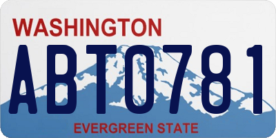 WA license plate ABT0781