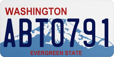 WA license plate ABT0791