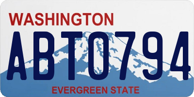 WA license plate ABT0794