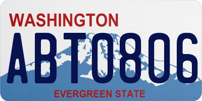 WA license plate ABT0806