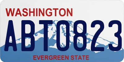 WA license plate ABT0823