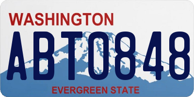 WA license plate ABT0848
