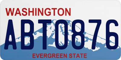 WA license plate ABT0876