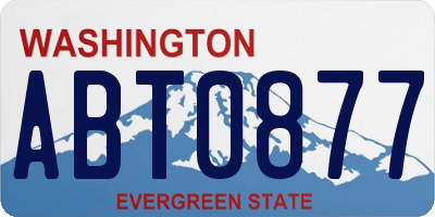 WA license plate ABT0877