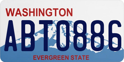 WA license plate ABT0886