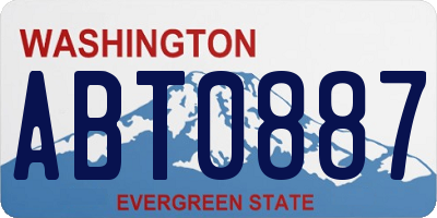 WA license plate ABT0887