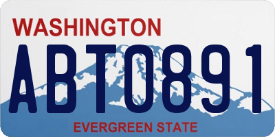 WA license plate ABT0891