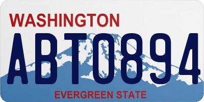 WA license plate ABT0894