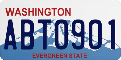 WA license plate ABT0901