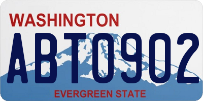 WA license plate ABT0902