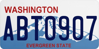 WA license plate ABT0907