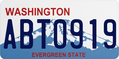 WA license plate ABT0919