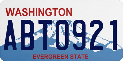 WA license plate ABT0921