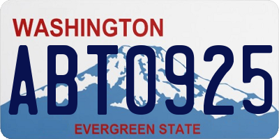 WA license plate ABT0925