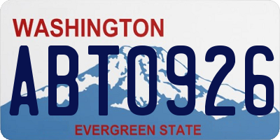 WA license plate ABT0926