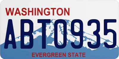 WA license plate ABT0935