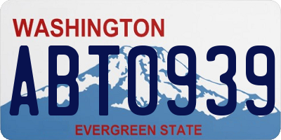 WA license plate ABT0939
