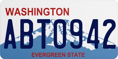 WA license plate ABT0942