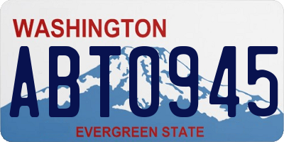 WA license plate ABT0945
