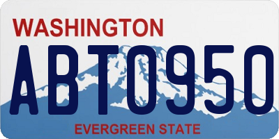 WA license plate ABT0950