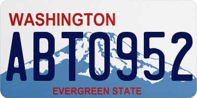 WA license plate ABT0952